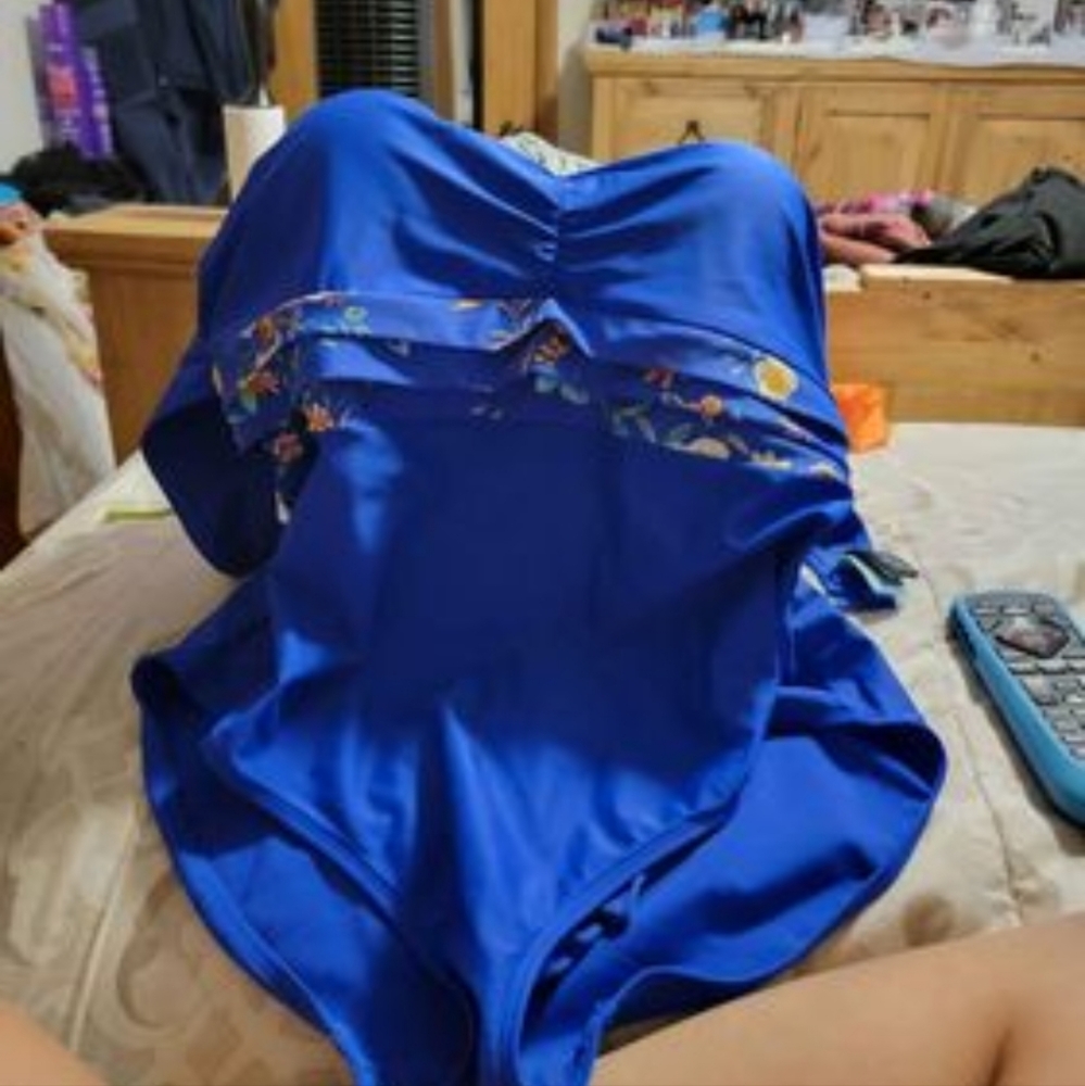 One Piece Swimsuit from Bust Stop.  Sized by Cup Size